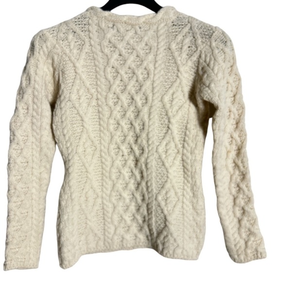 Irelandseye 100% Merino Wool Cable knit sweater size M - Picture 2 of 12